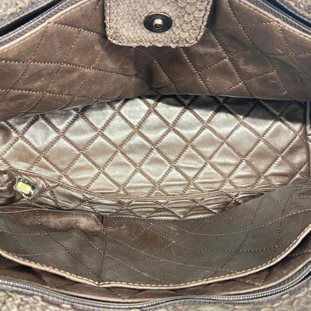 Chanel Executive Python Tote Bag Brown - image 4